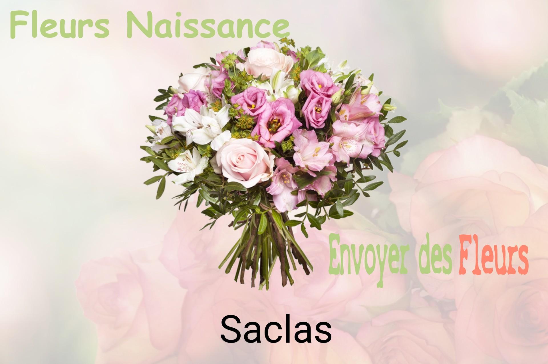 Bouquet de fleurs de naissance livré à Saclas